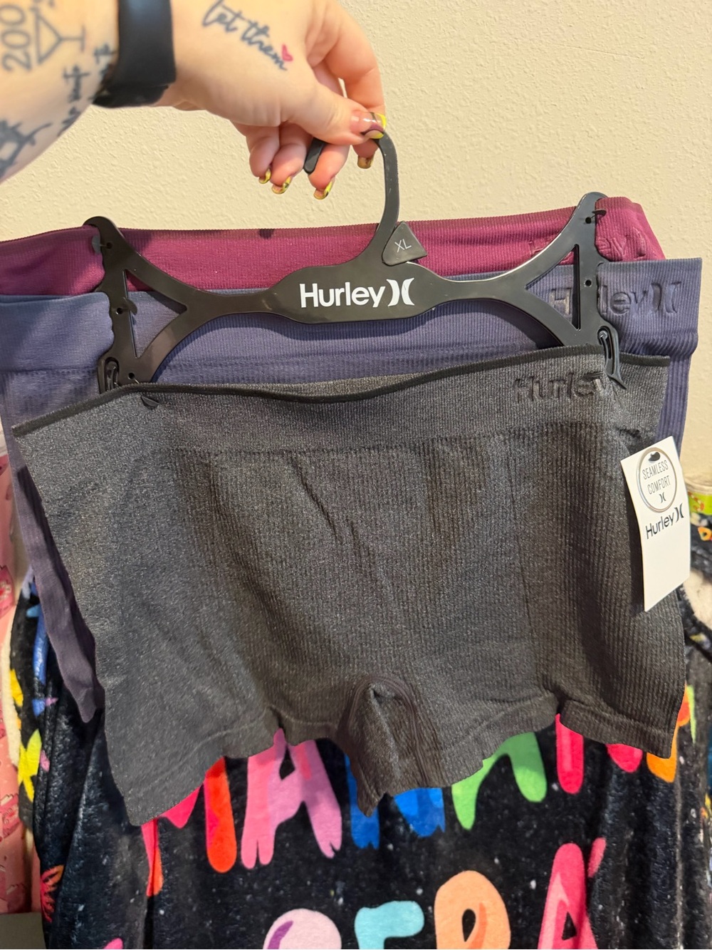 Hurley woman Ribbed Seamless Shorts - Black, Purple, Plum